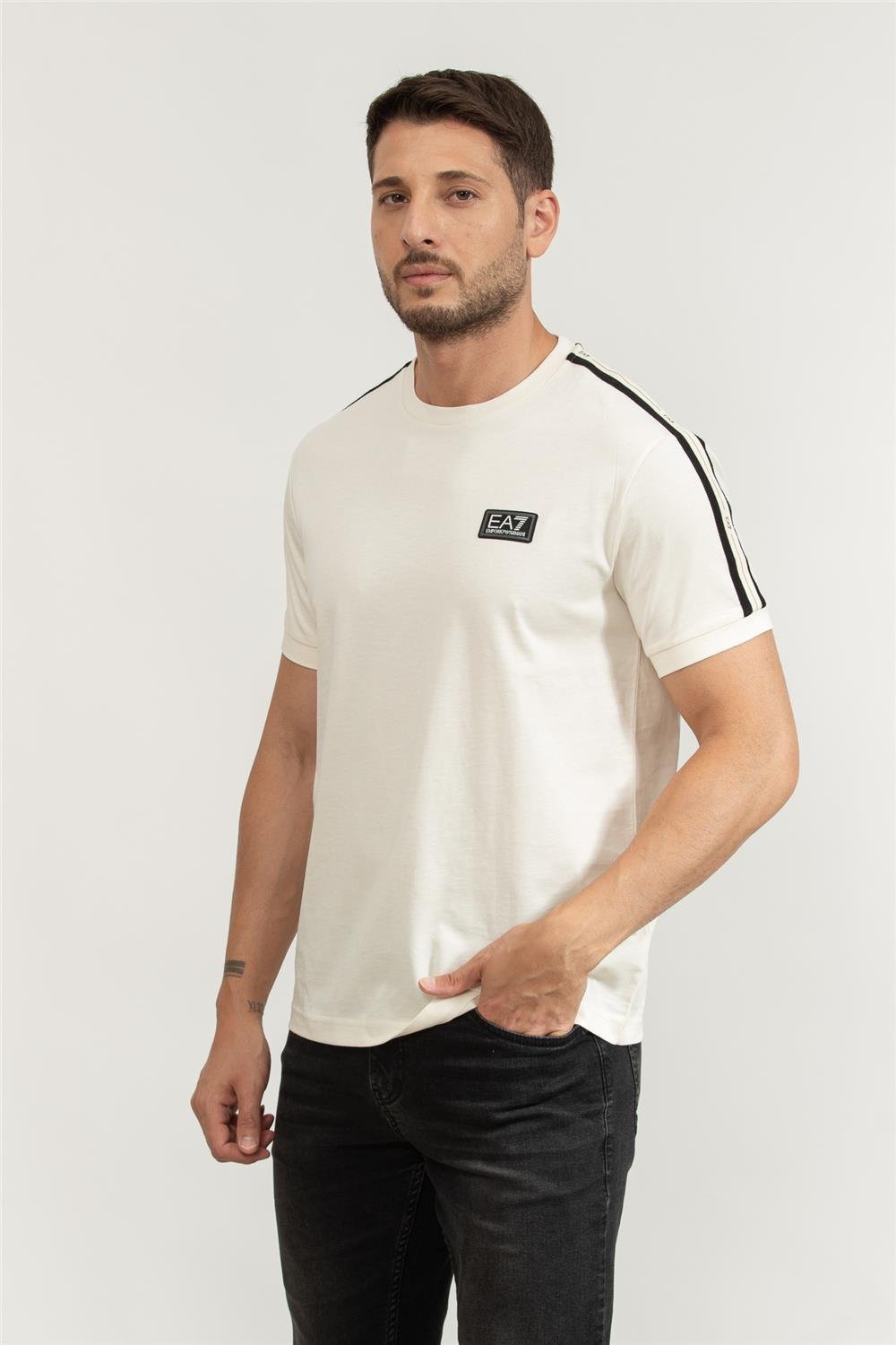 EA7 Erkek Bisiklet Yaka T-Shirt