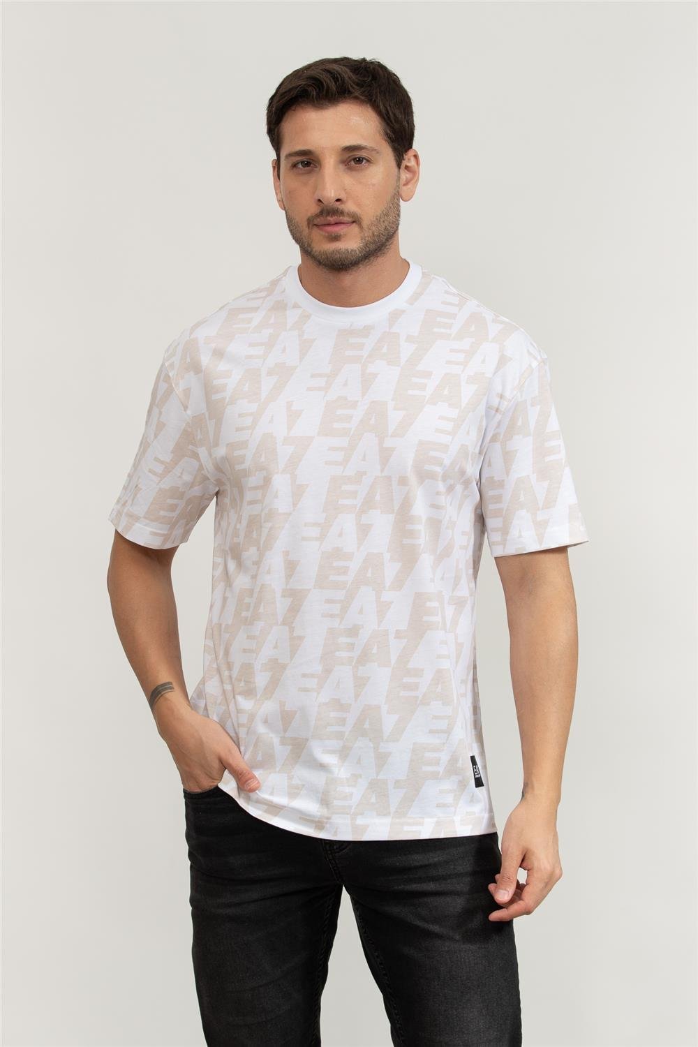 EA7 Erkek Bisiklet Yaka T-Shirt