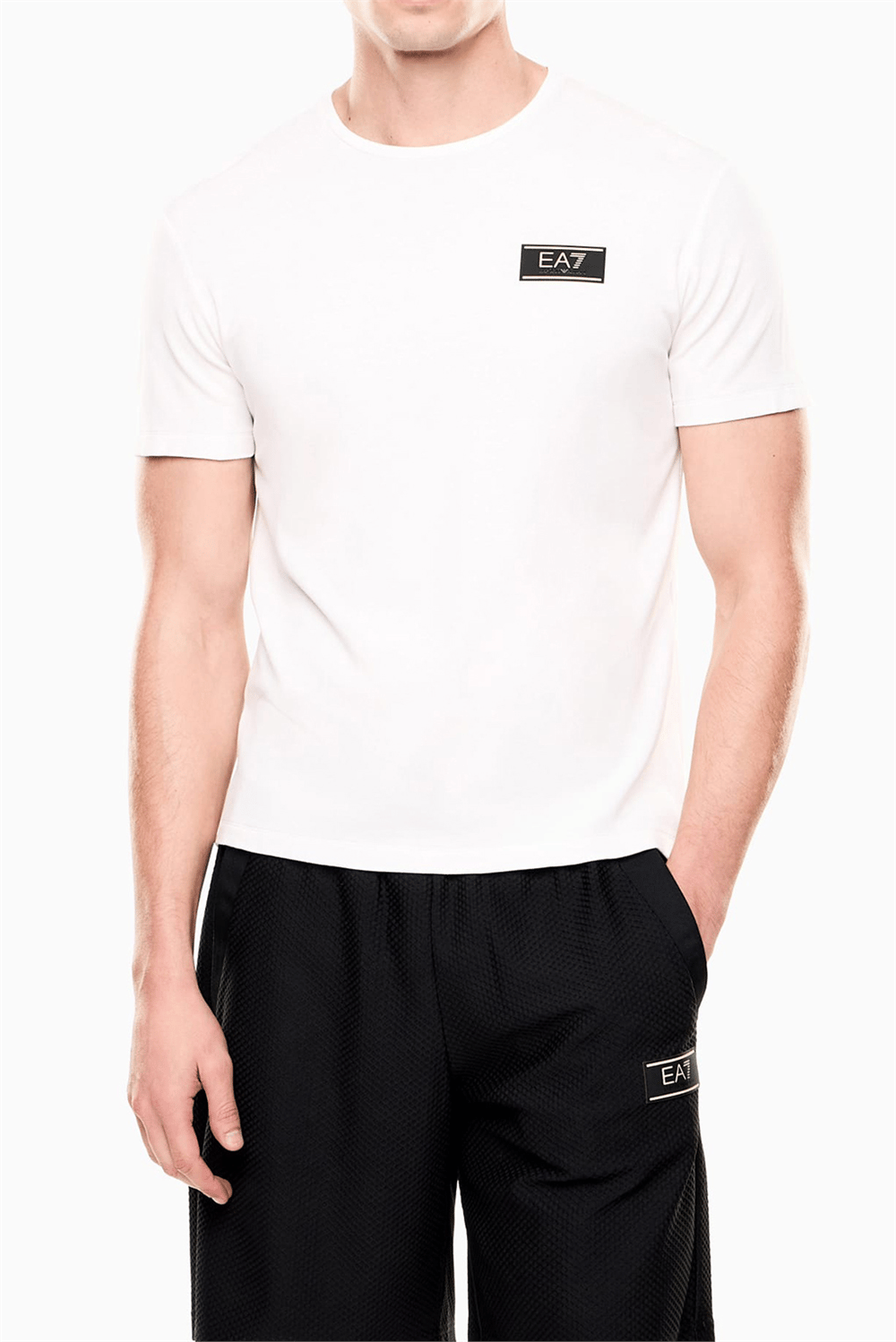 EA7 Erkek Bisiklet Yaka T-Shirt Çok Renkli