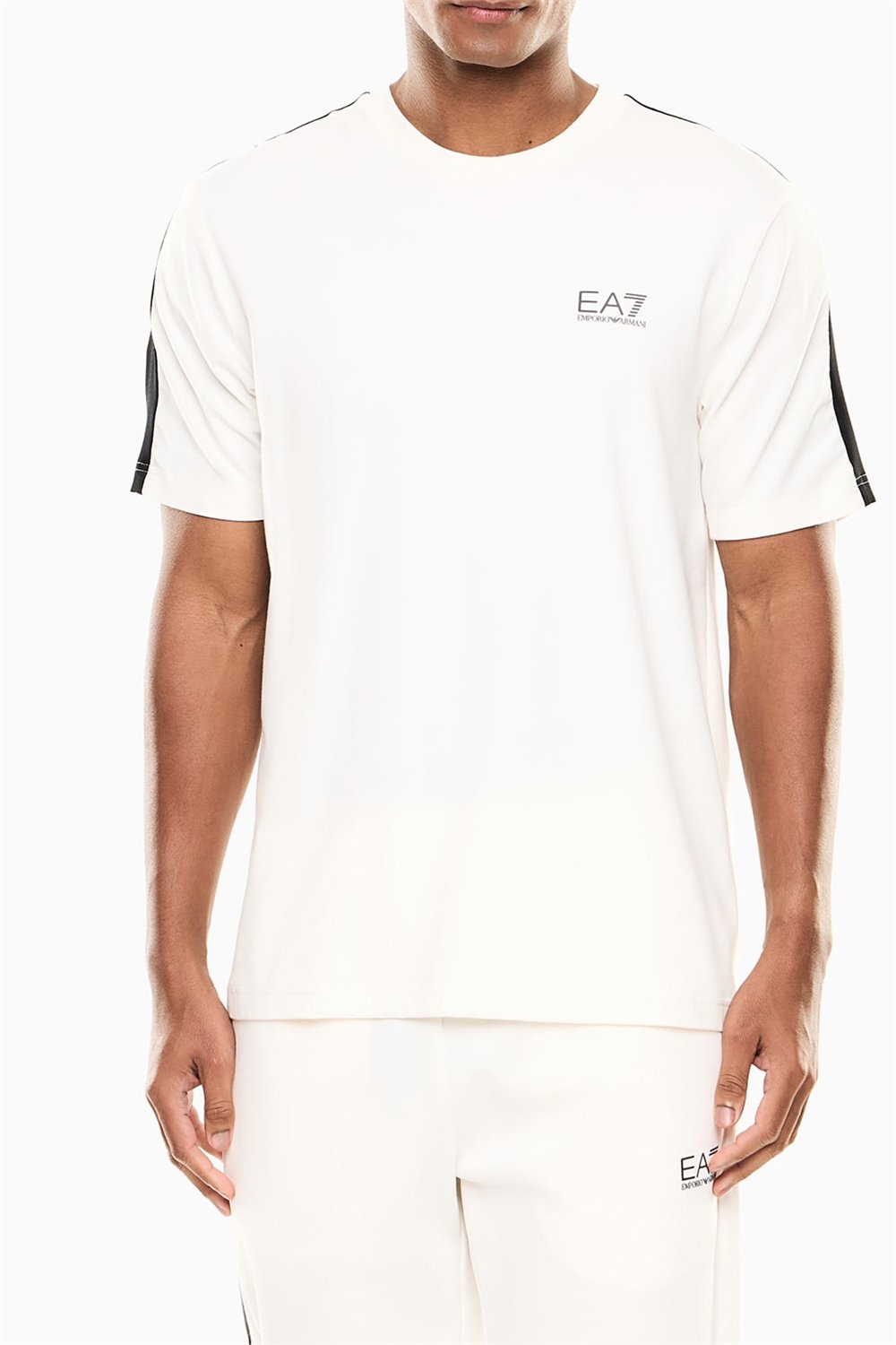 EA7 Erkek Bisiklet Yaka T-Shirt Çok Renkli