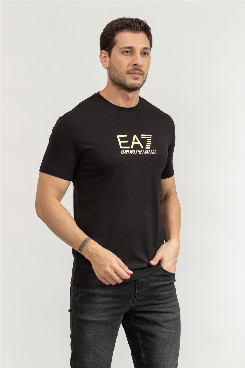EA7 Erkek Bisiklet Yaka T-Shirt