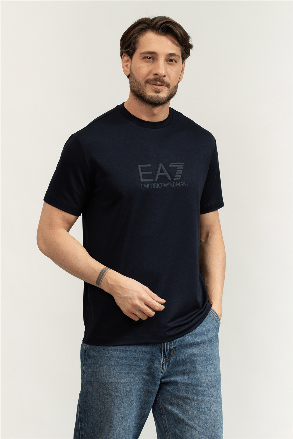 EA7 Erkek Bisiklet Yaka T-Shirt