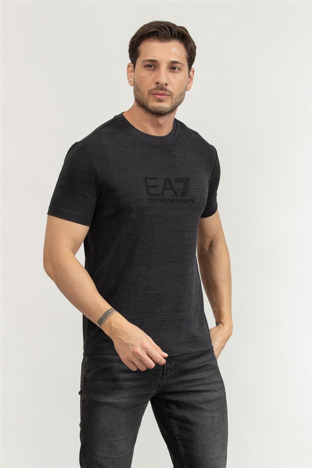 EA7 Erkek Bisiklet Yaka T-Shirt