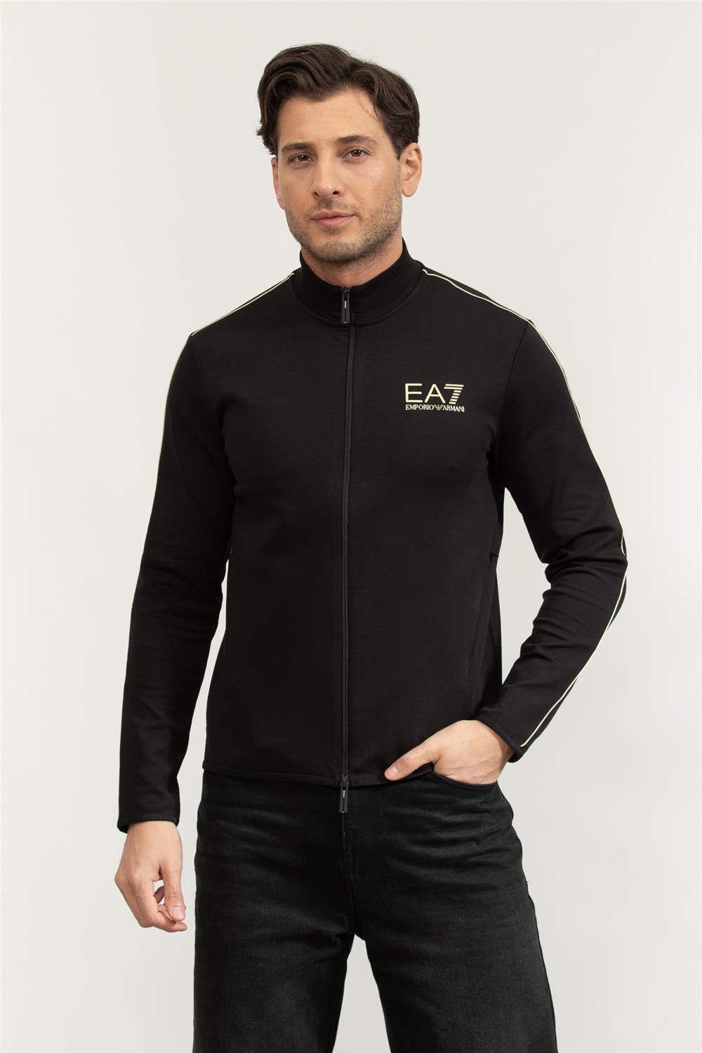 EA7 Erkek Fermuarlı Sweatshirt