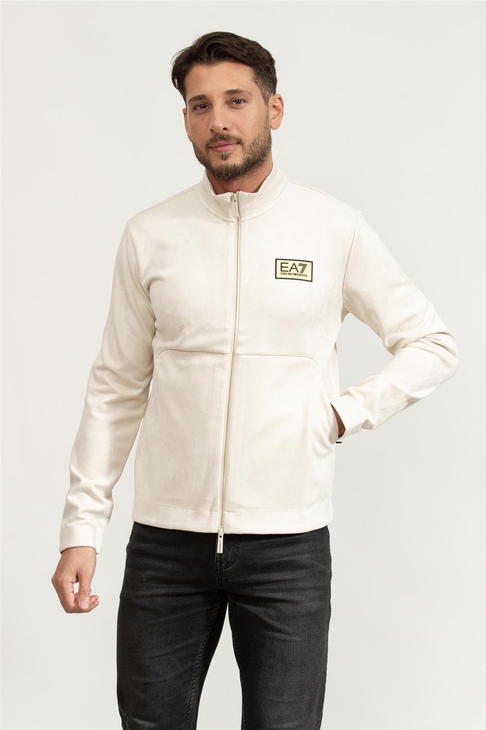 EA7 Erkek Fermuarlı Sweatshirt