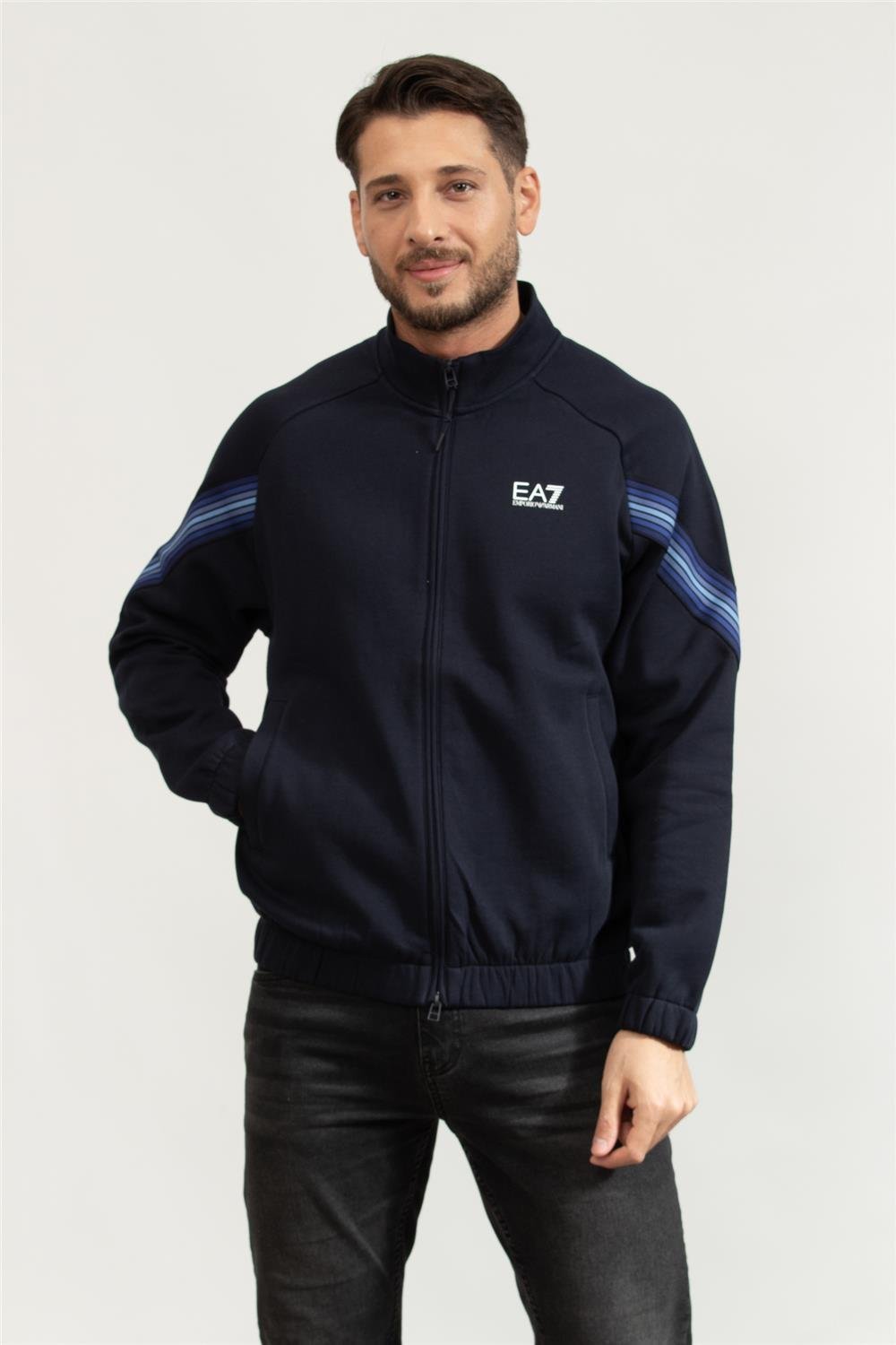 EA7 Erkek Fermuarlı Sweatshirt