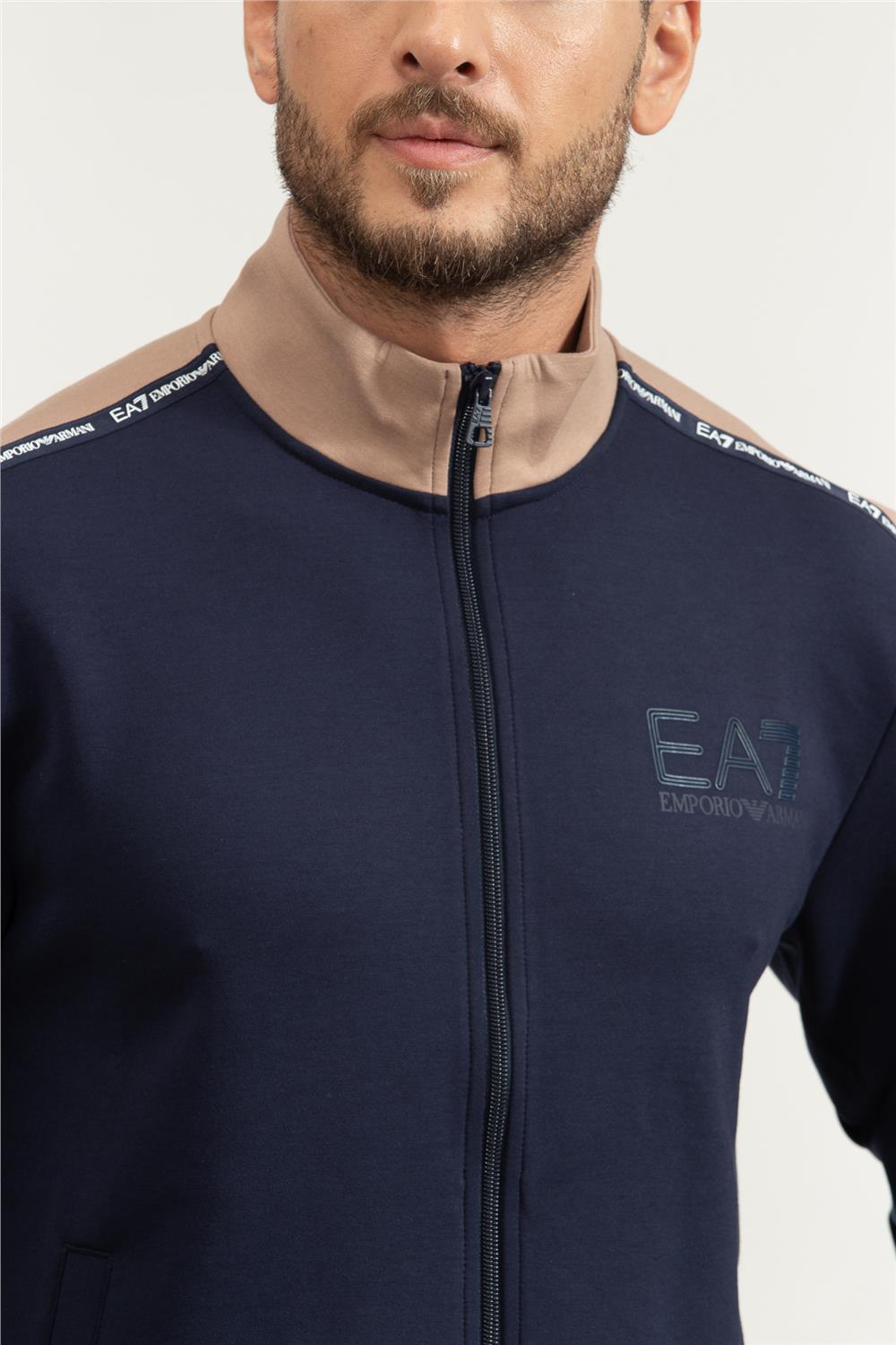 EA7 Erkek Fermuarlı Sweatshirt
