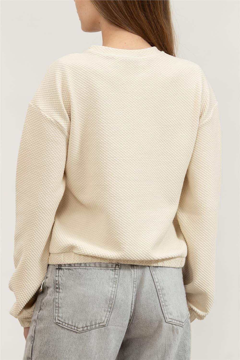 EA7 Kadın Bisiklet Yaka Sweatshirt