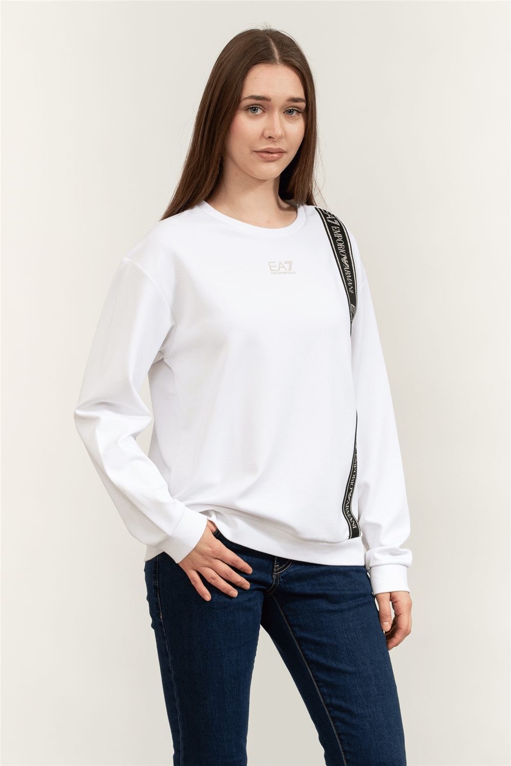 EA7 Kadın Bisiklet Yaka Sweatshirt