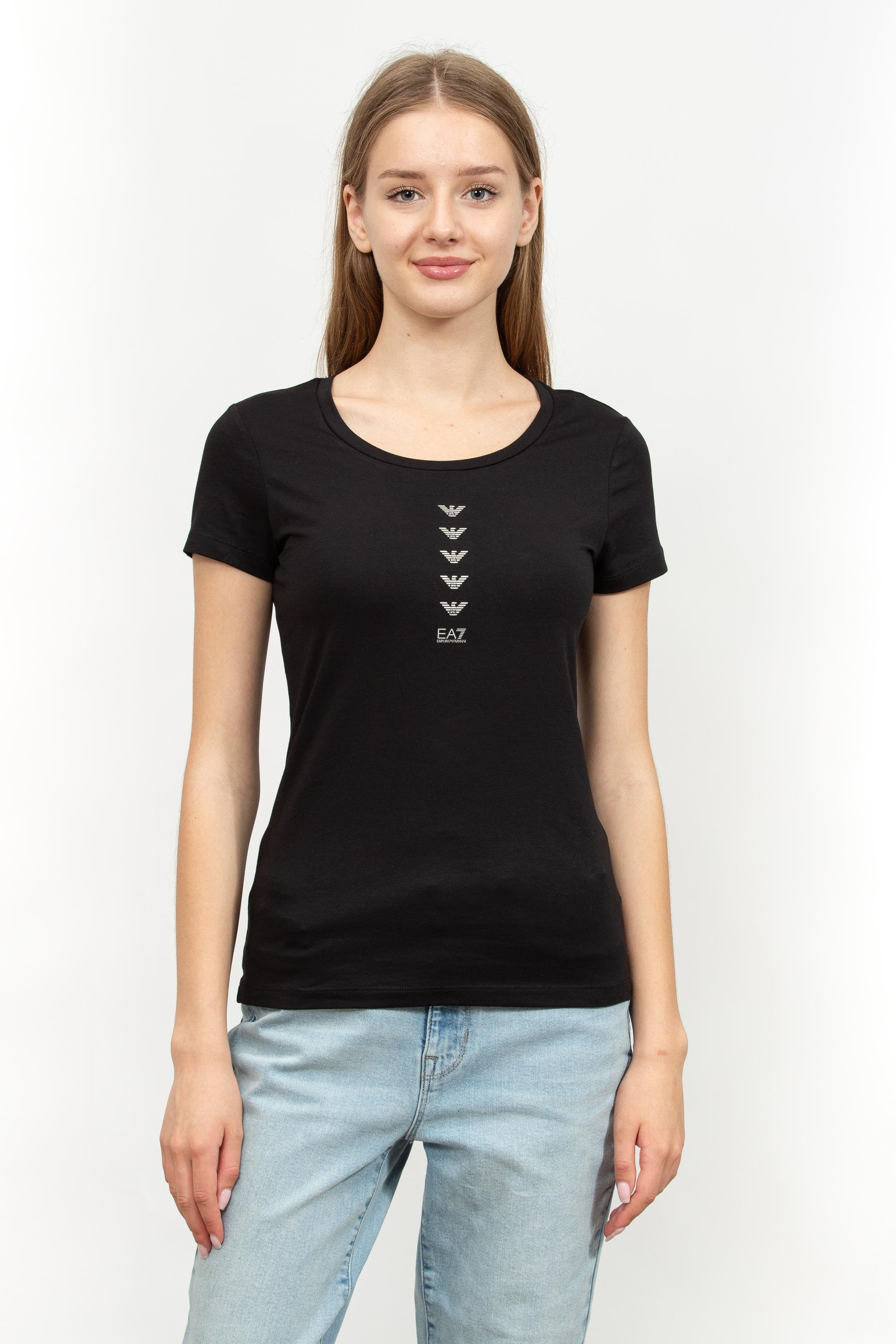 EA7 Kadın Bisiklet Yaka T-Shirt
