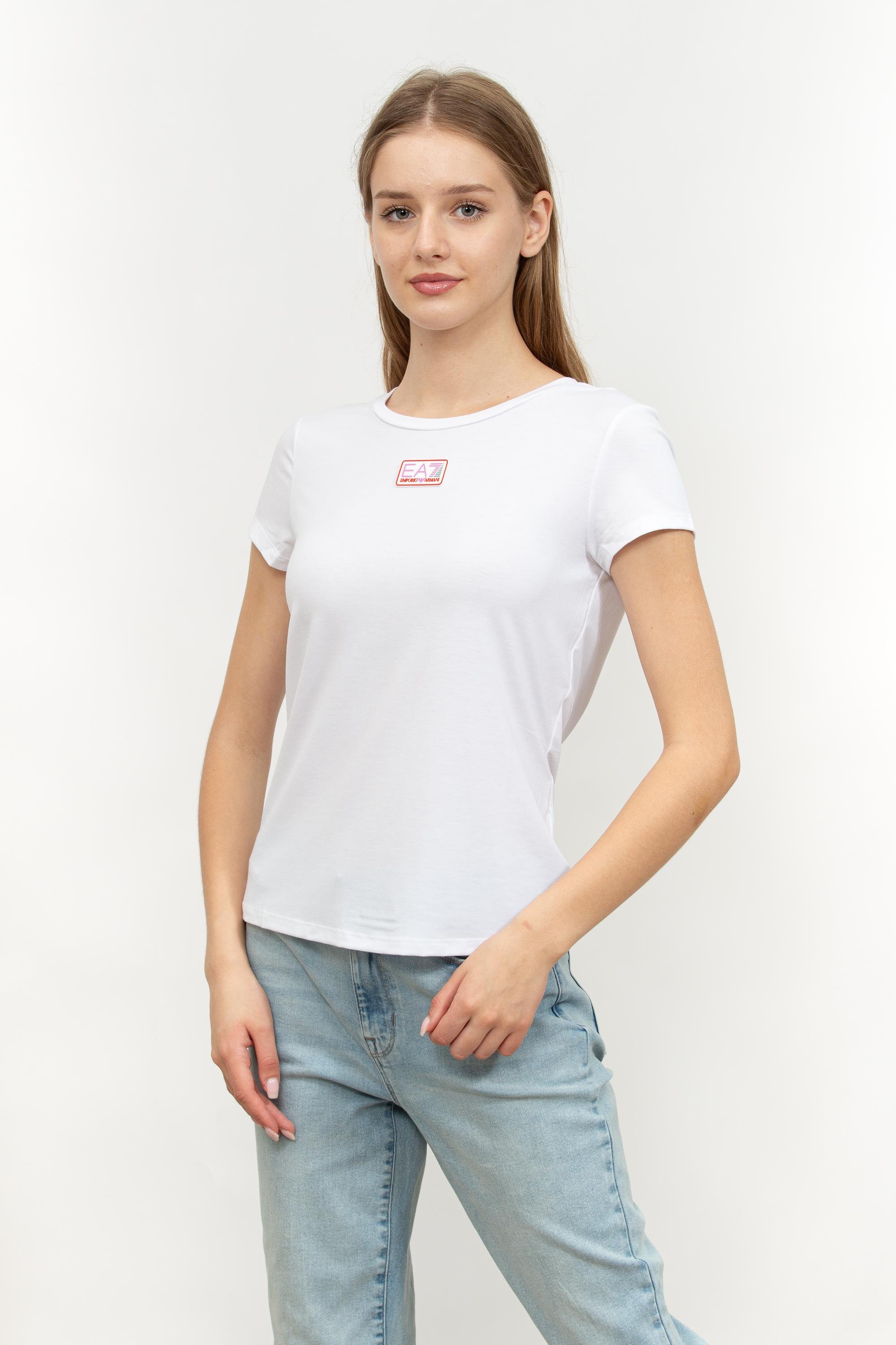 EA7 Kadın Bisiklet Yaka T-Shirt