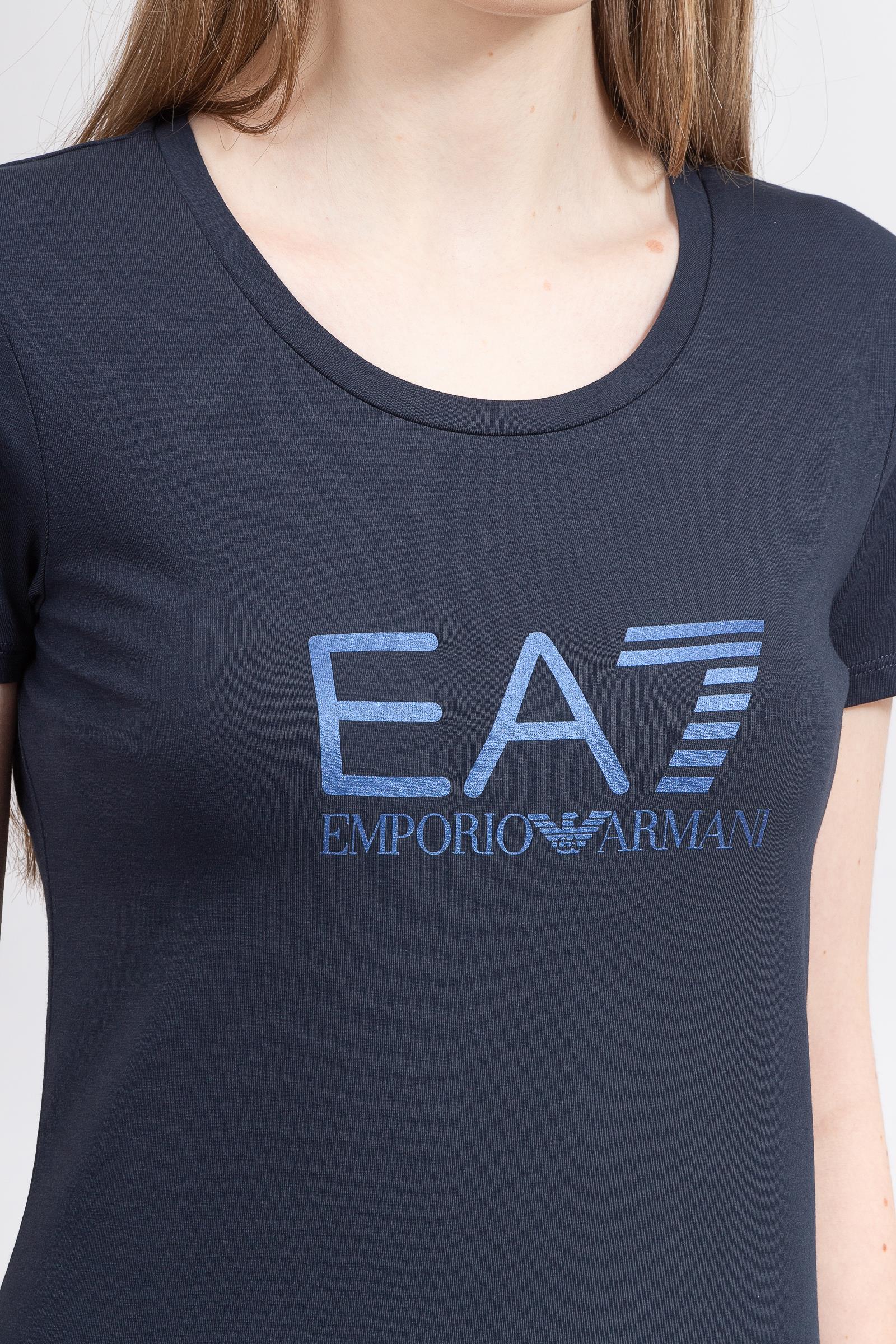 EA7 Kadın Bisiklet Yaka T-Shirt