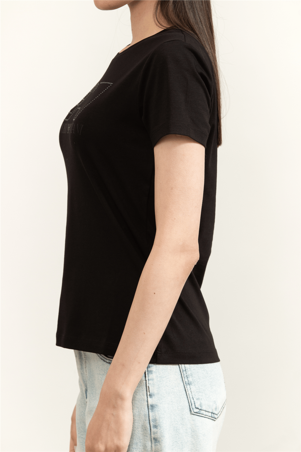 EA7 Kadın Bisiklet Yaka T-Shirt