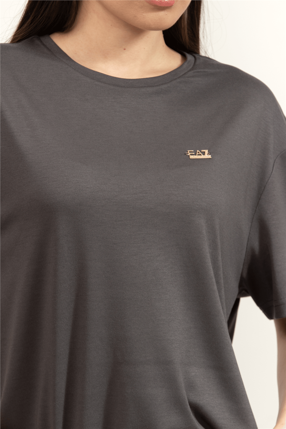 EA7 Kadın Bisiklet Yaka T-Shirt