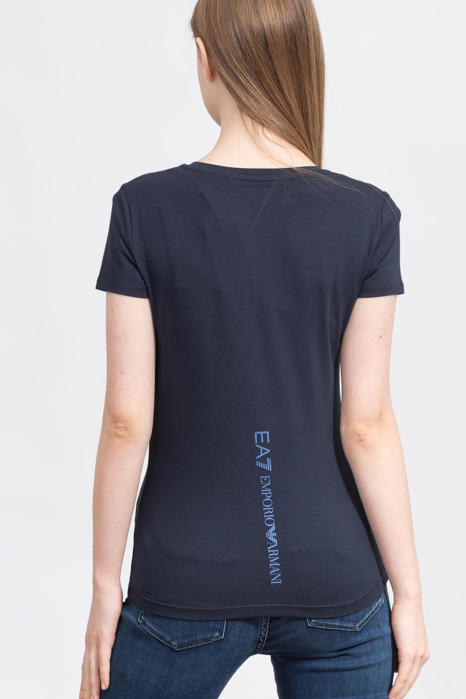 EA7 Kadın Bisiklet Yaka T-Shirt