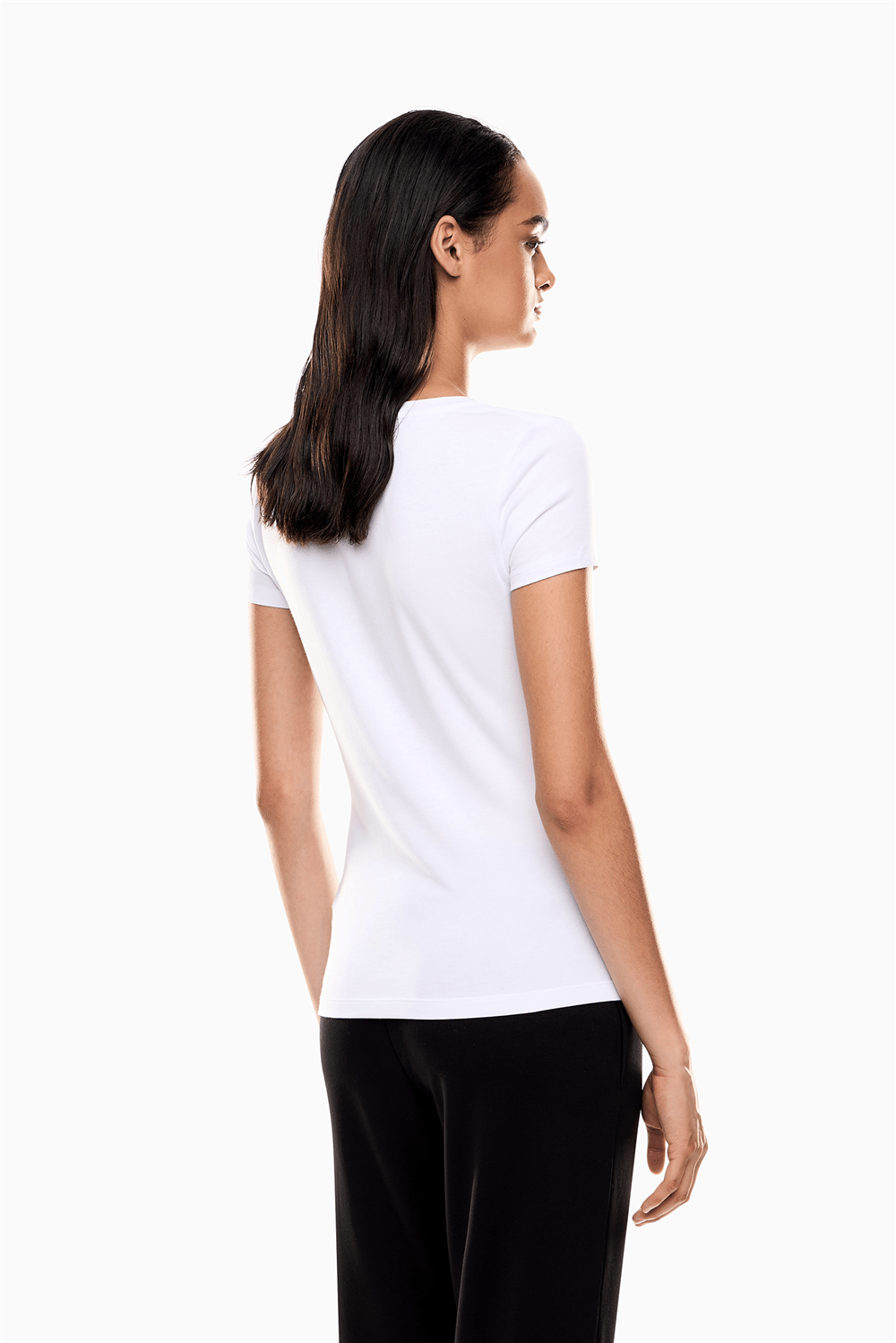 EA7 Kadın Bisiklet Yaka T-Shirt