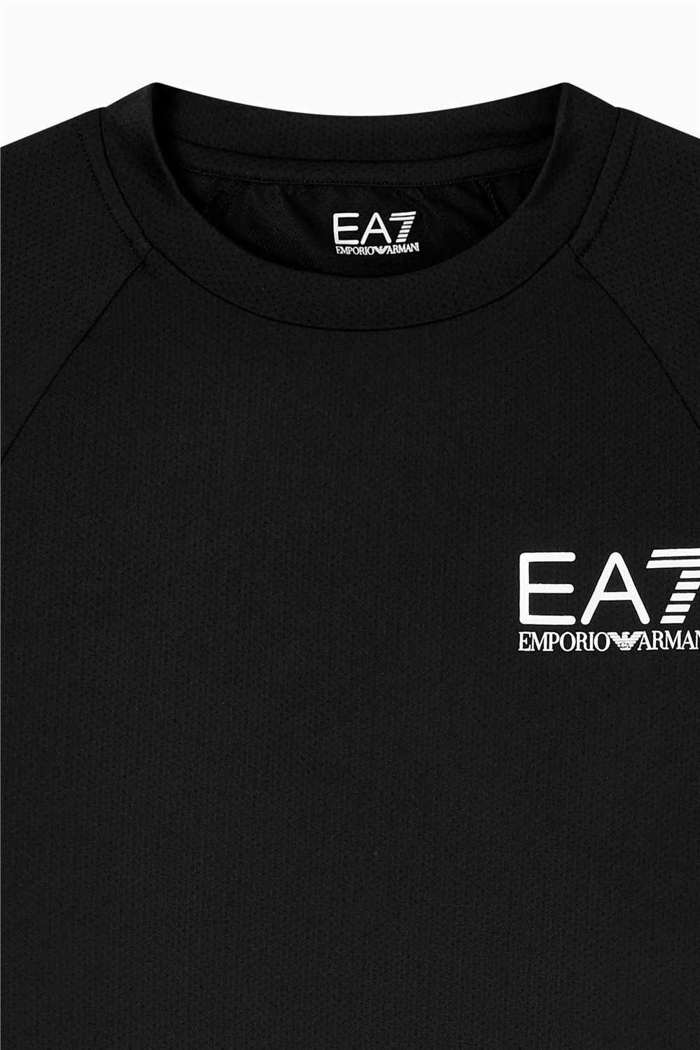 EA7 Kadın Bisiklet Yaka T-Shirt Siyah