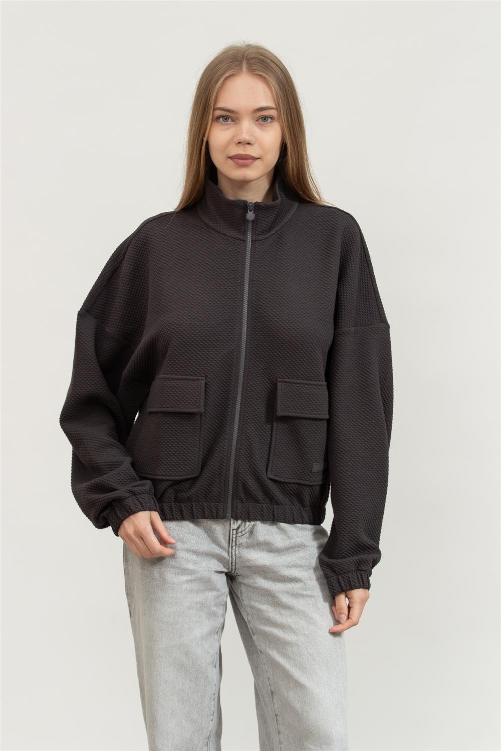 EA7 Kadın Fermuarlı Sweatshirt