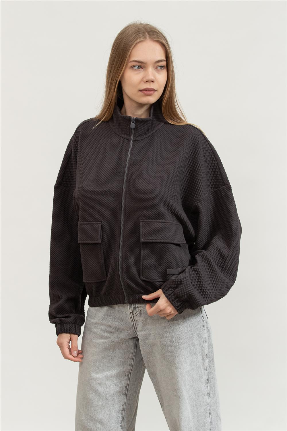 EA7 Kadın Fermuarlı Sweatshirt