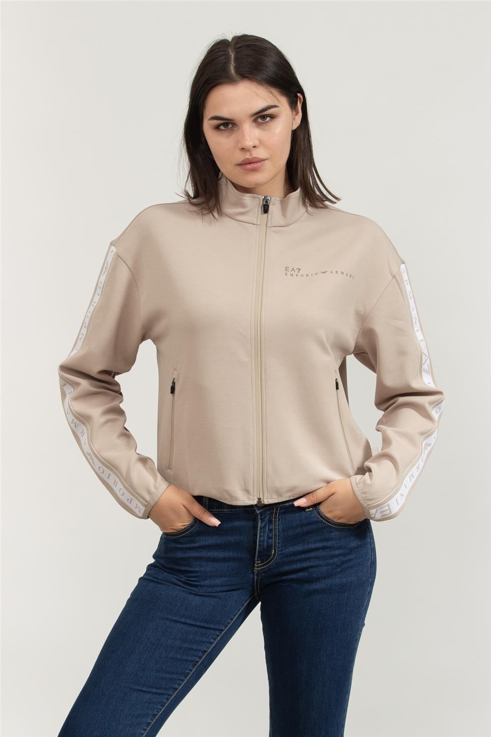 EA7 Kadın Fermuarlı Sweatshirt