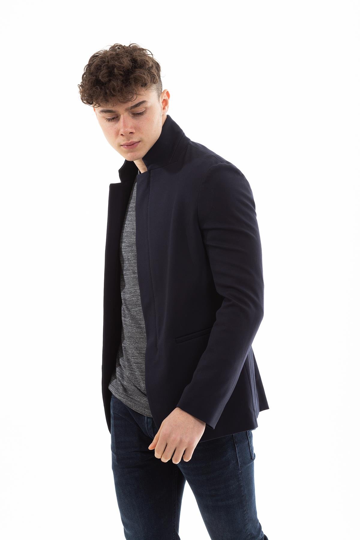 Emporio Armani Dik Yaka Erkek Blazer Ceket