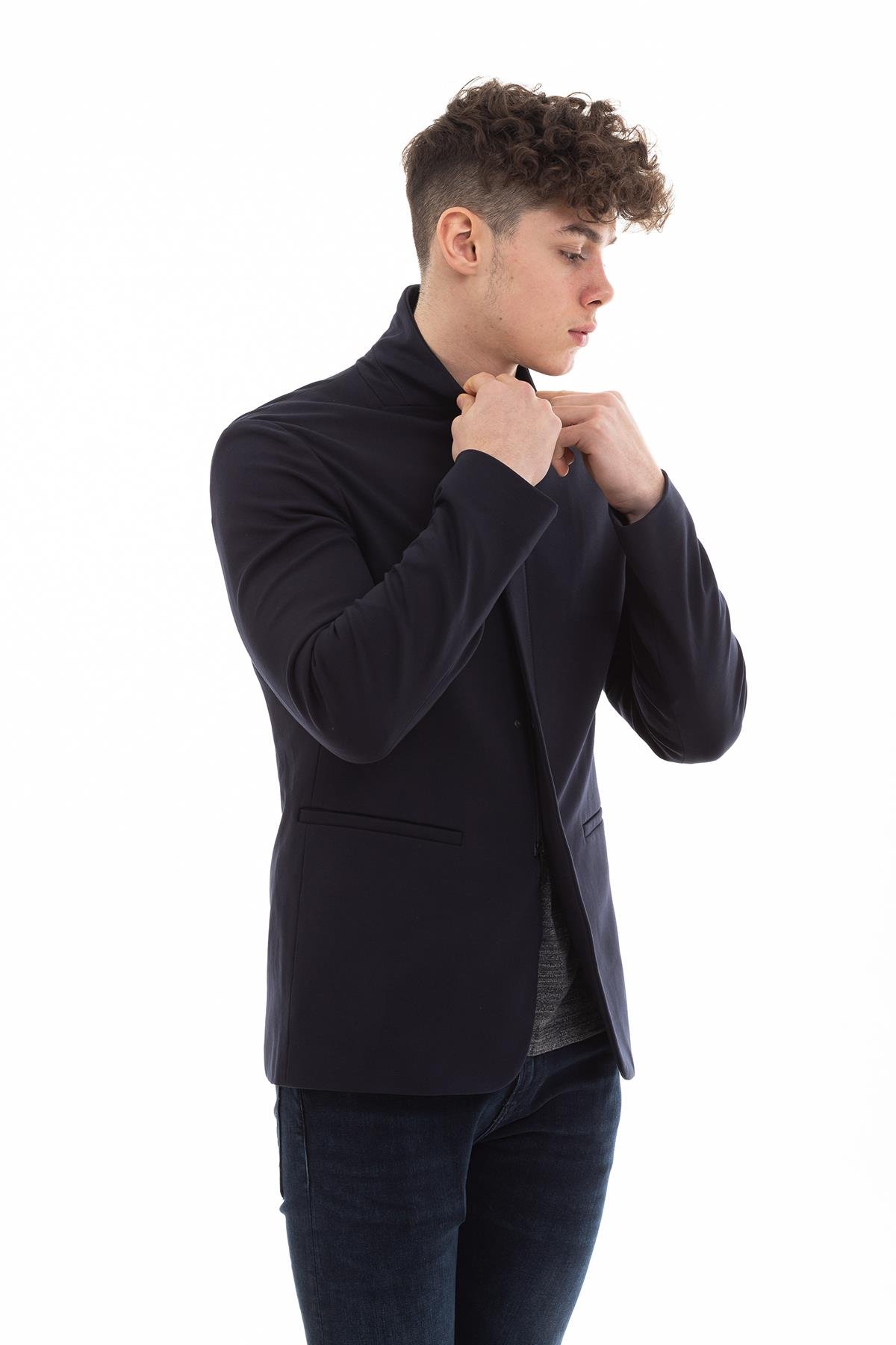 Emporio Armani Dik Yaka Erkek Blazer Ceket