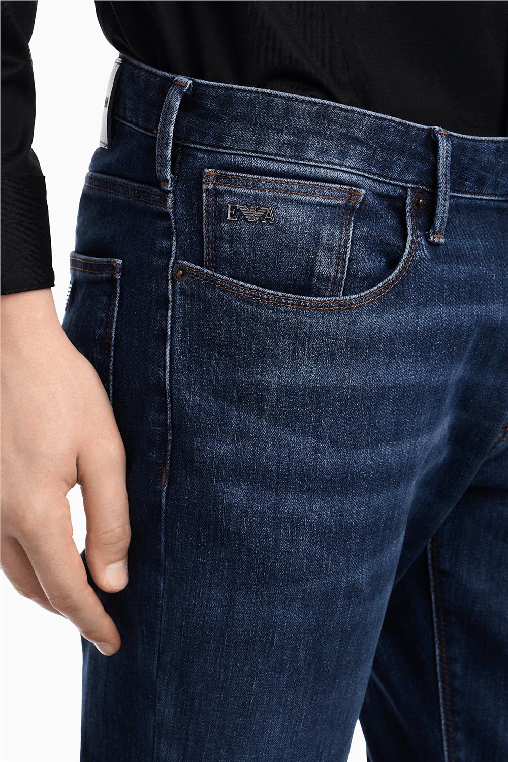 Emporio Armani Erkek 5 Cepli Pantolon İndigo Mavi
