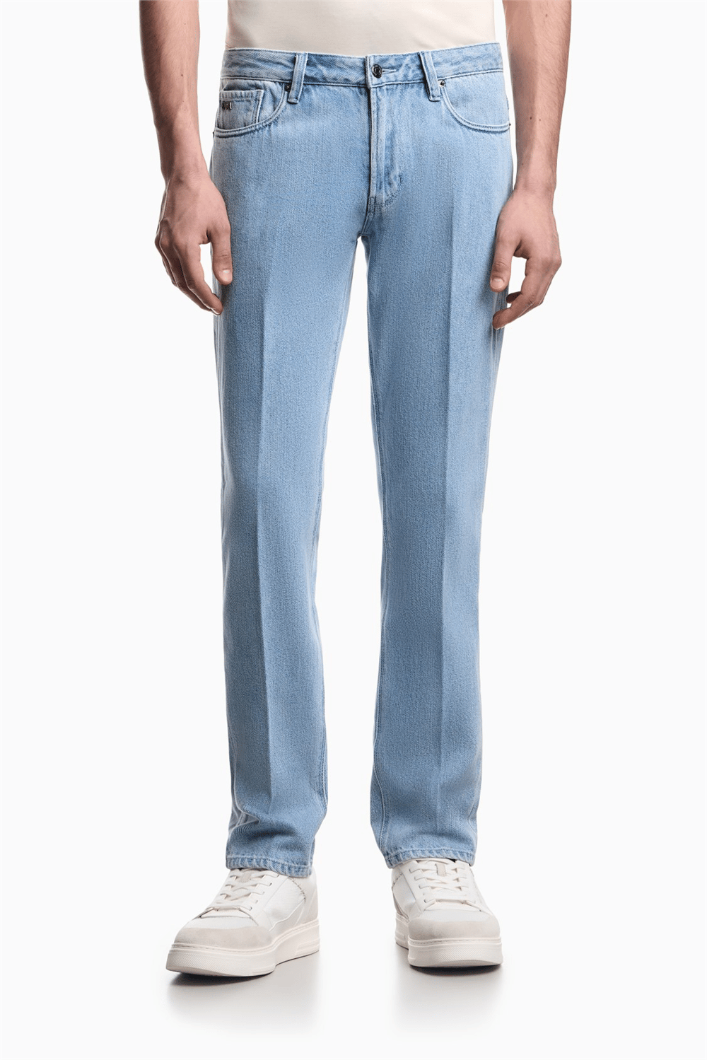 Emporio Armani Erkek 5 Cepli Pantolon Açık Mavi