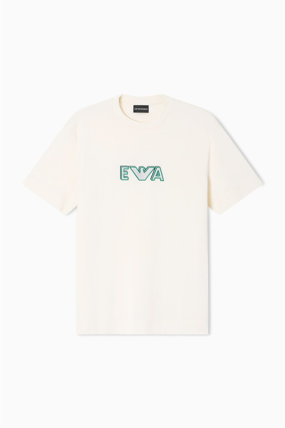Emporio Armani Erkek Bisiklet Yaka T-Shirt Krem