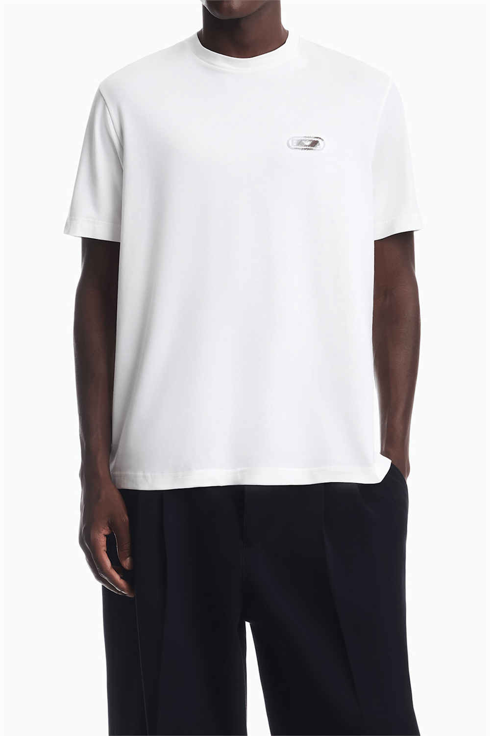 Emporio Armani Erkek Bisiklet Yaka T-Shirt Beyaz