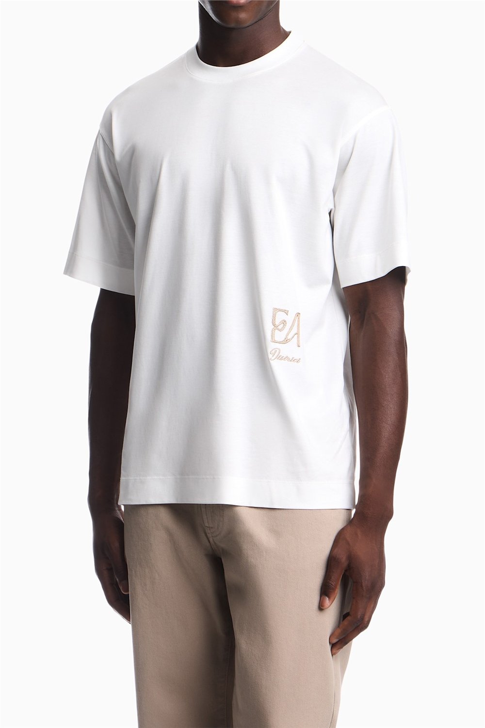 Emporio Armani Erkek Bisiklet Yaka T-Shirt Beyaz