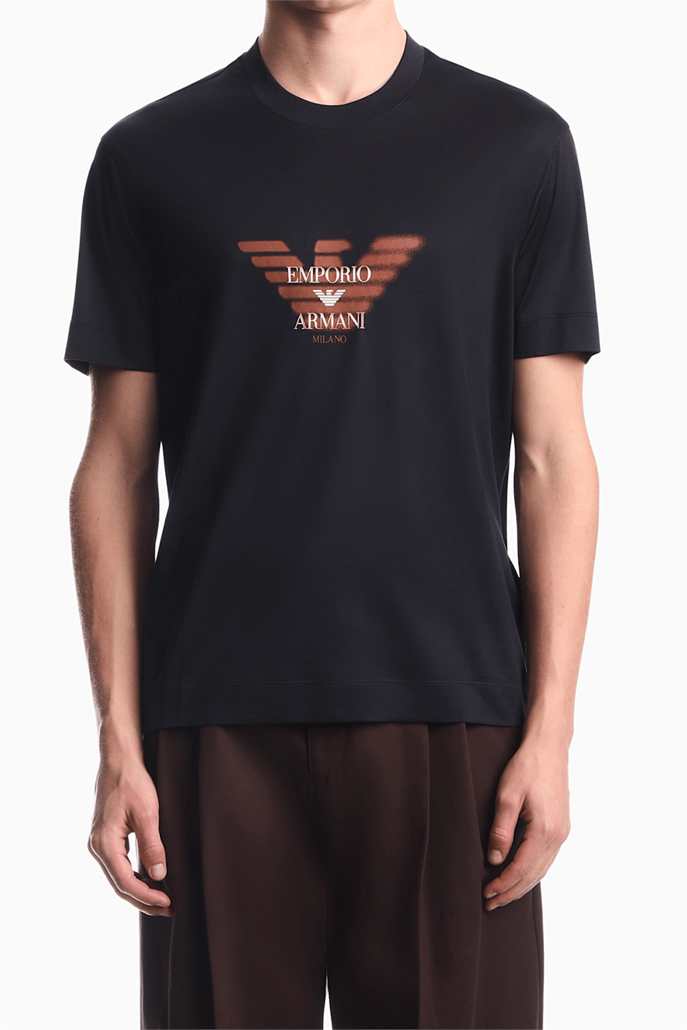 Emporio Armani Erkek Bisiklet Yaka T-Shirt Lacivert