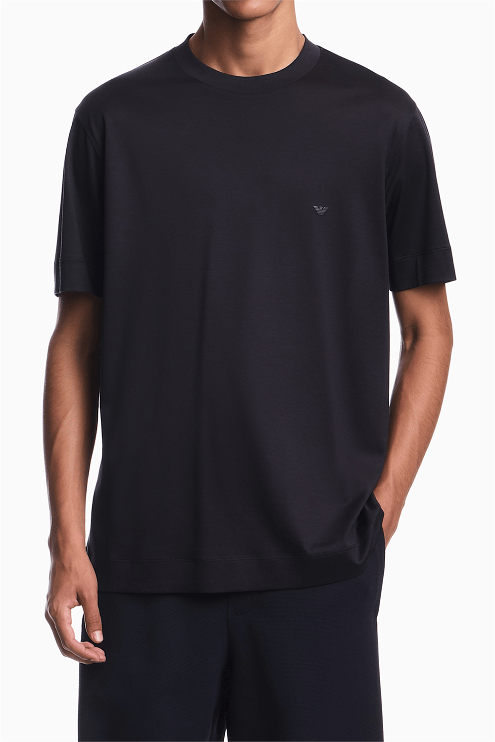 Emporio Armani Erkek Bisiklet Yaka T-Shirt Lacivert