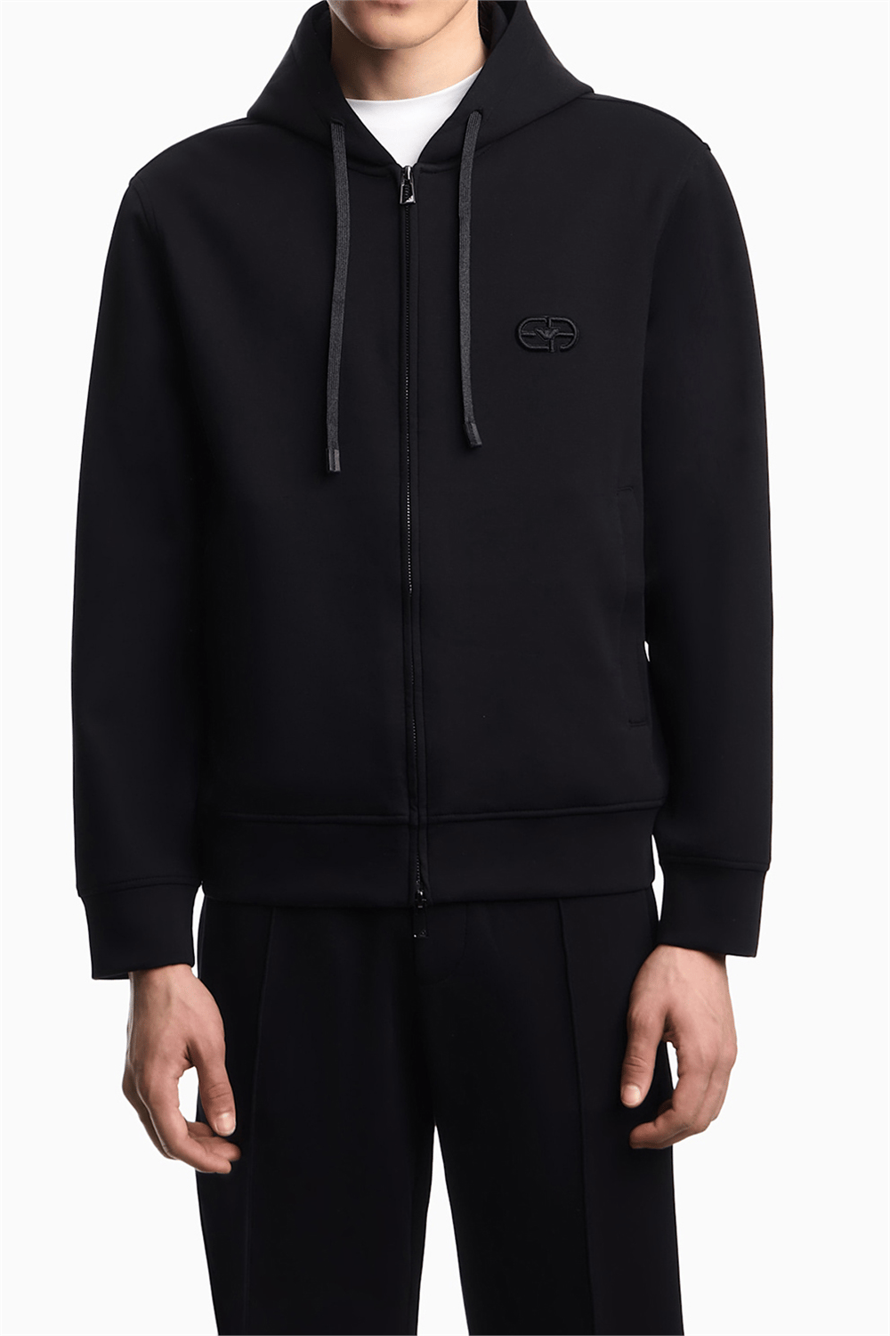 Emporio Armani Erkek Fermuarlı Sweatshirt Siyah