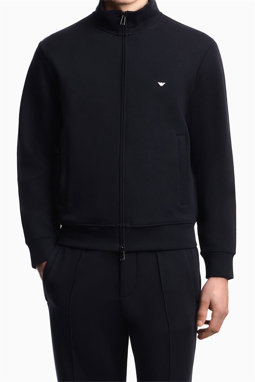 Emporio Armani Erkek Fermuarlı Sweatshirt Lacivert