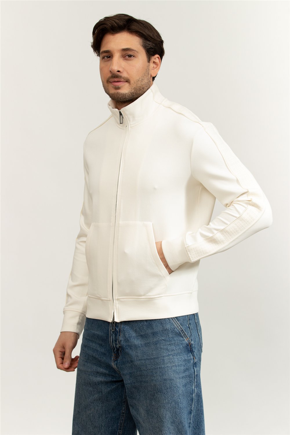 Emporio Armani Erkek Fermuarlı Sweatshirt