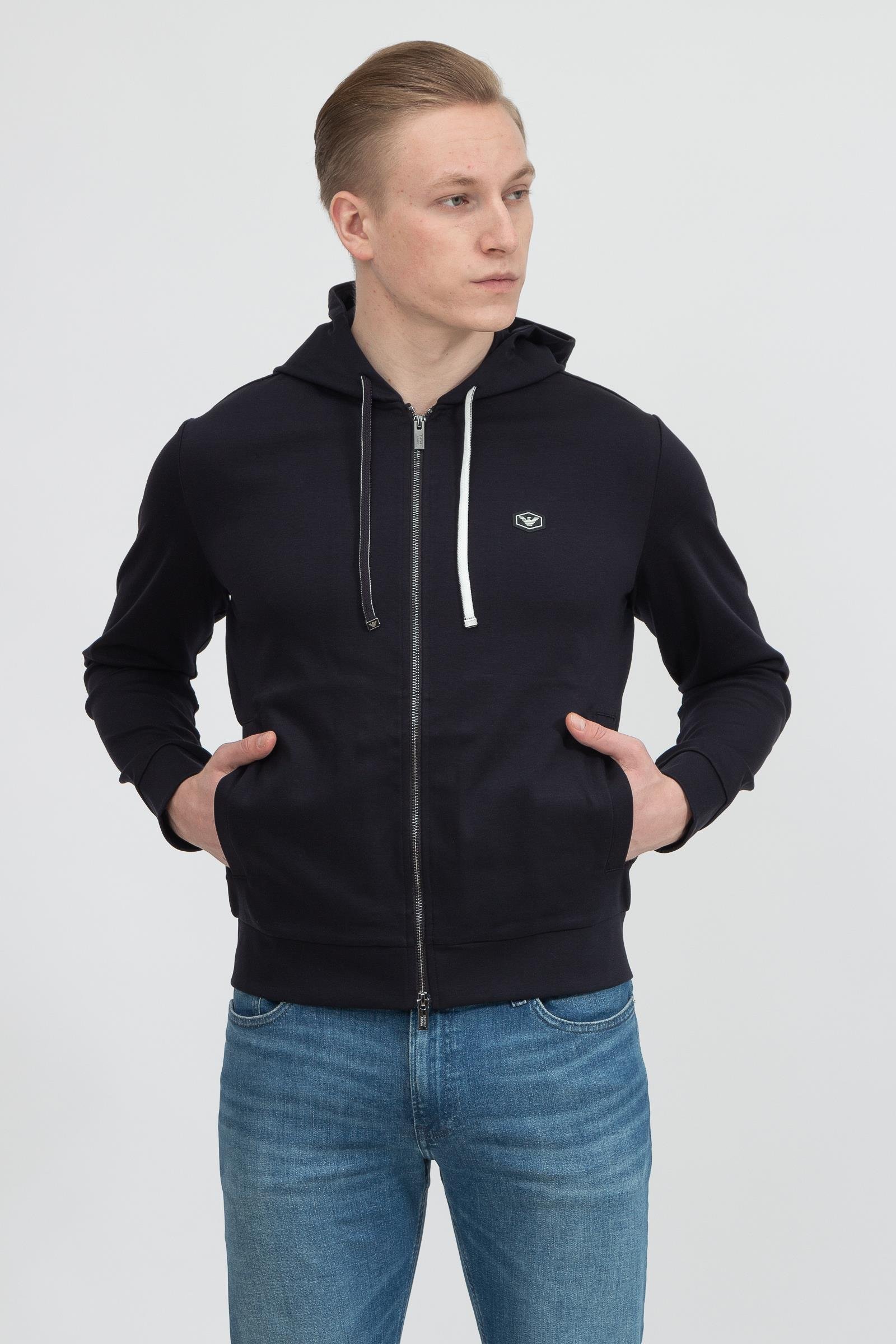 Emporio Armani Erkek Fermuarlı Sweatshirt