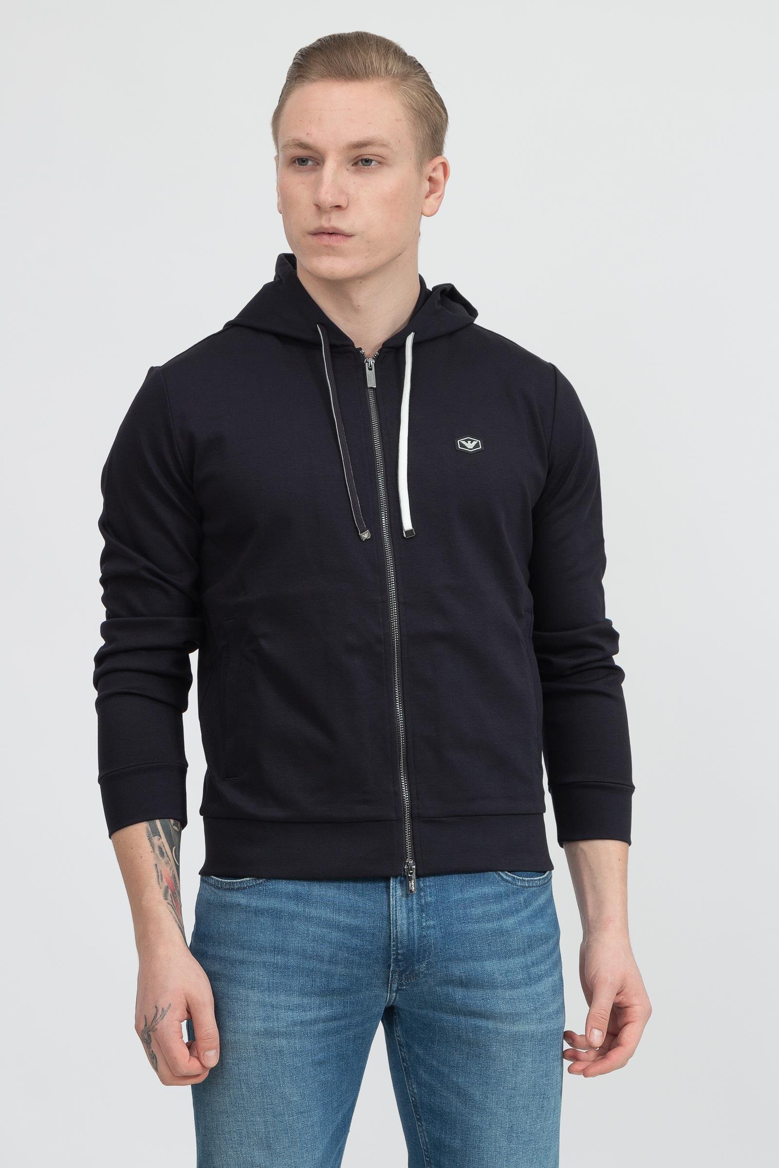 Emporio Armani Erkek Fermuarlı Sweatshirt