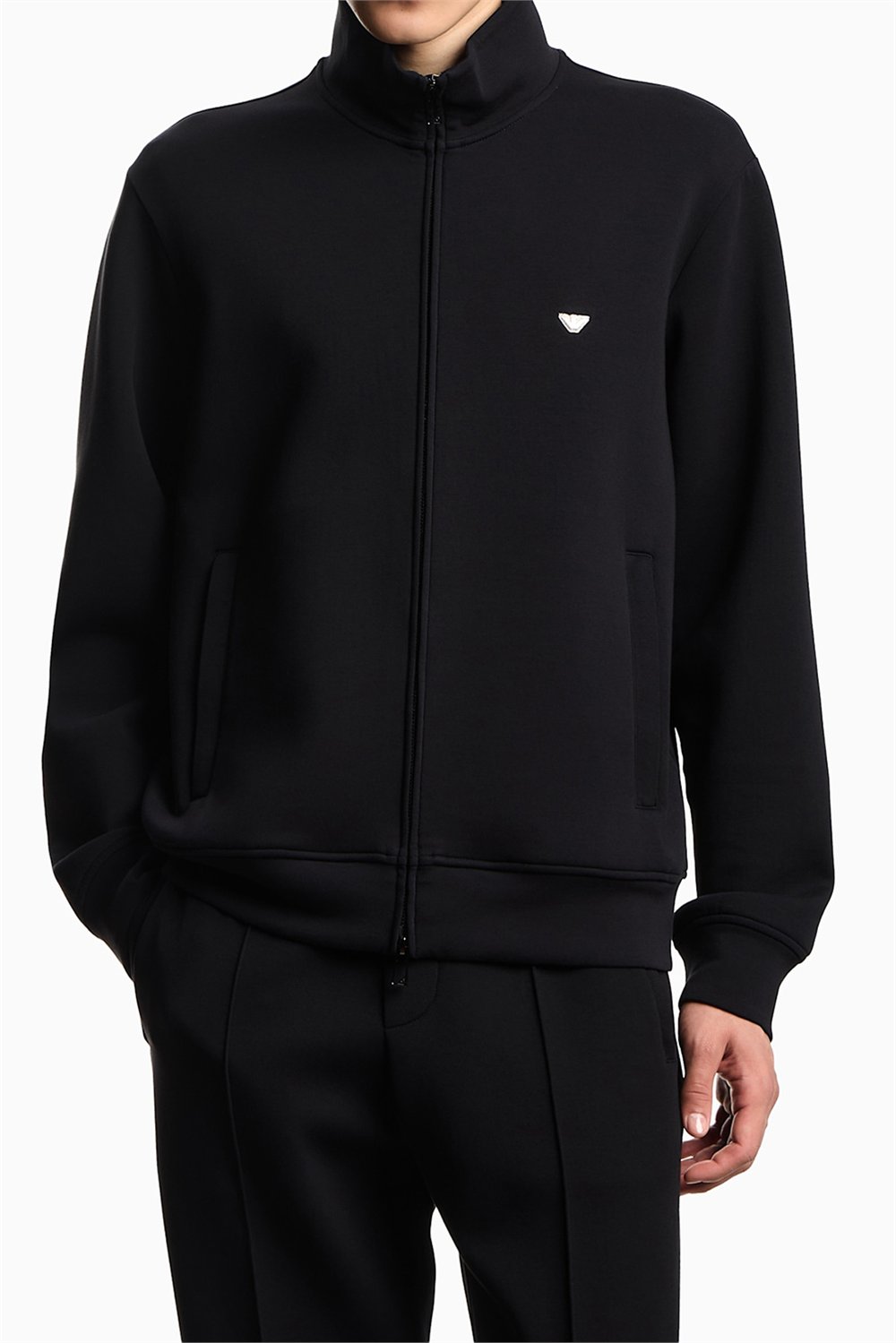 Emporio Armani Erkek Fermuarlı Sweatshirt Siyah