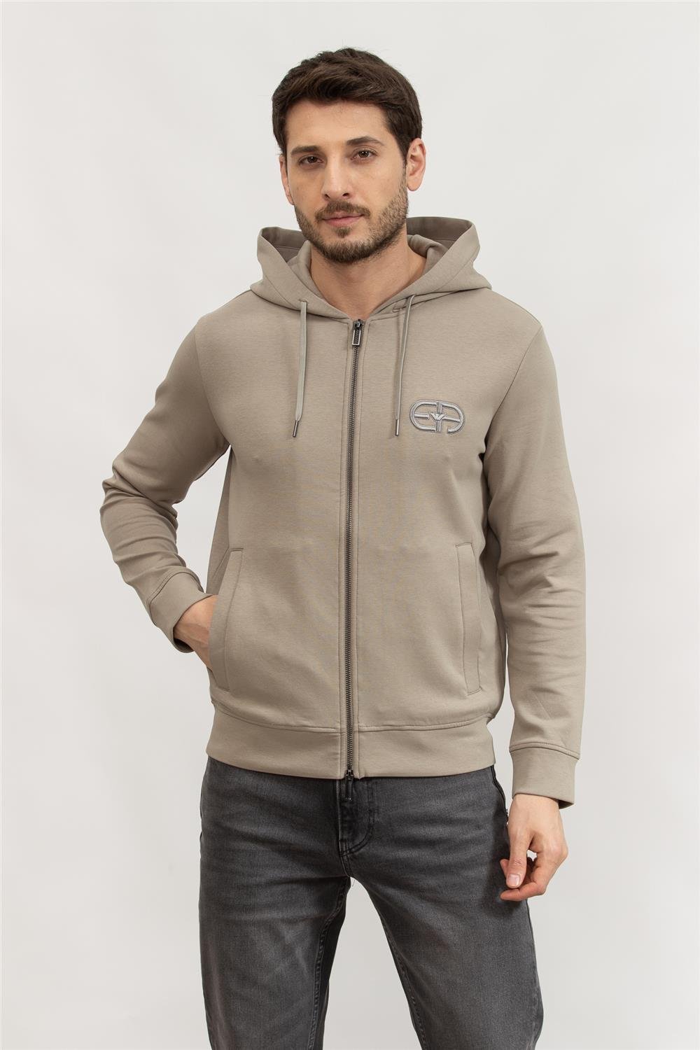 Emporio Armani Erkek Fermuarlı Sweatshirt