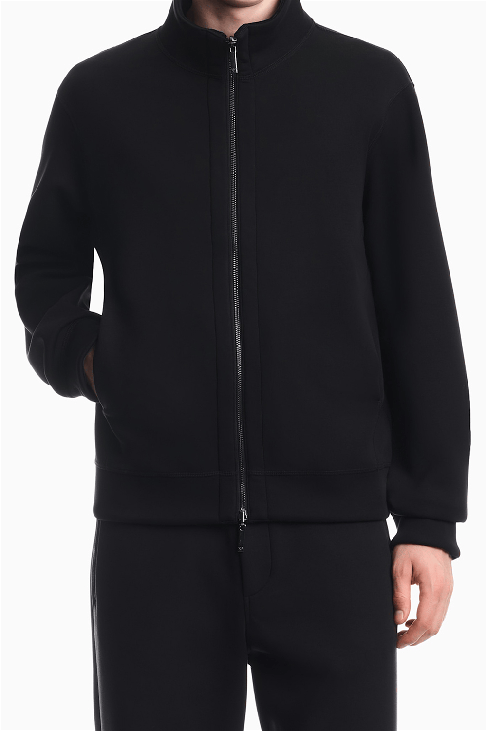 Emporio Armani Erkek Fermuarlı Sweatshirt Siyah