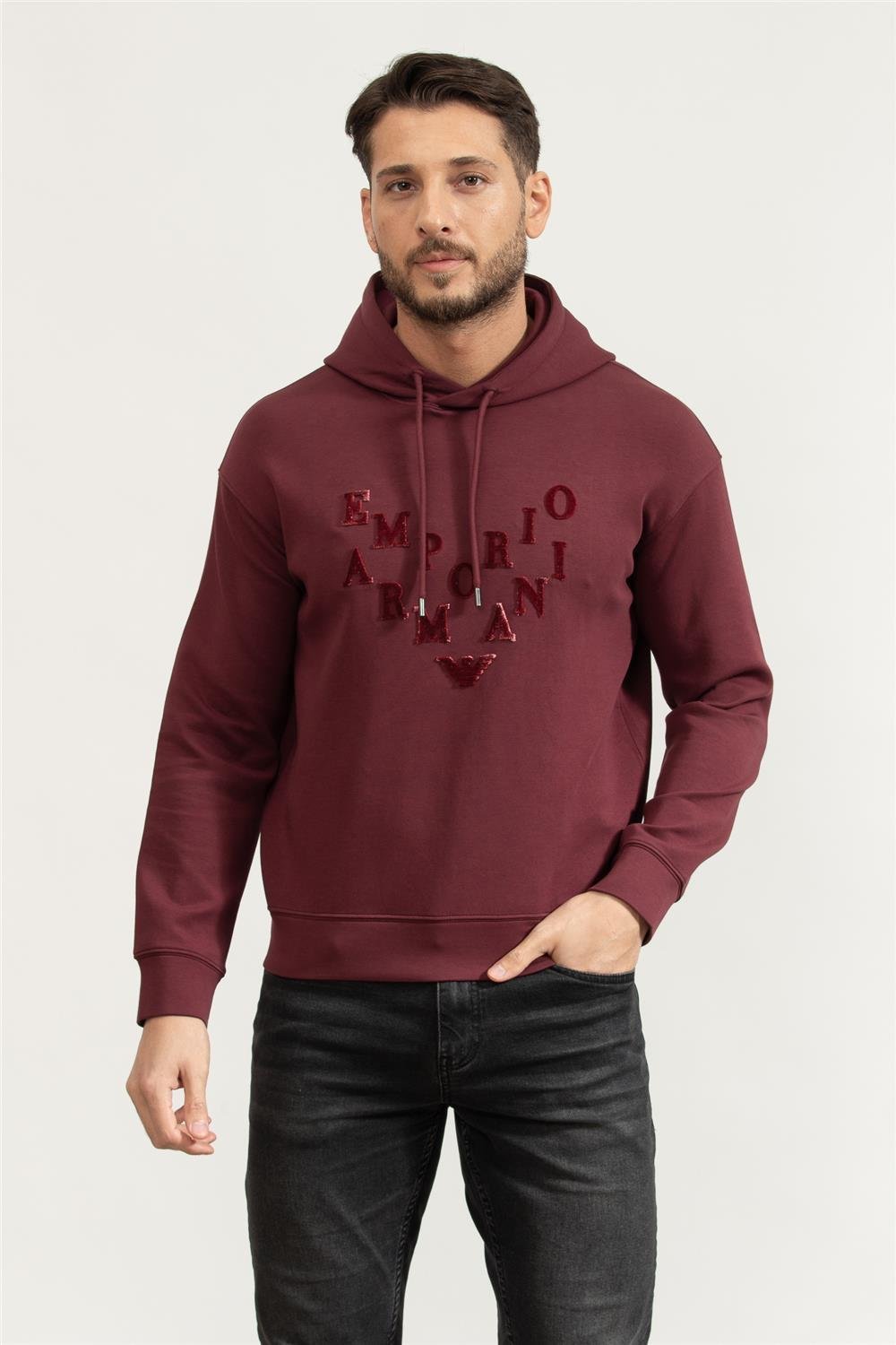 Emporio Armani Erkek Kapüşonlu Sweatshirt