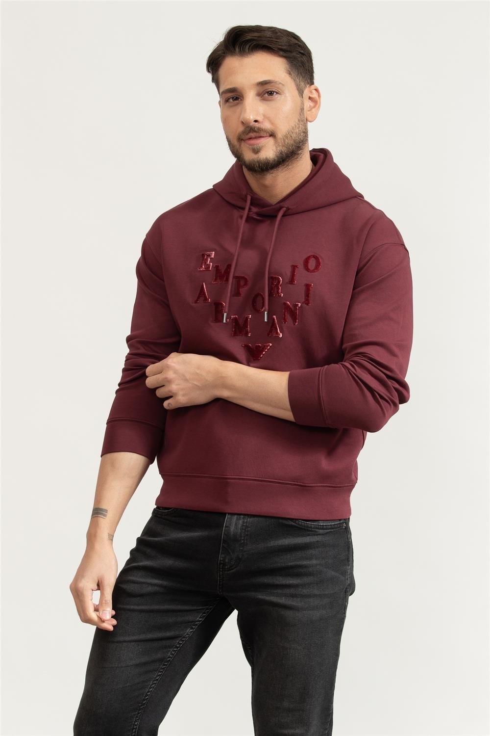 Emporio Armani Erkek Kapüşonlu Sweatshirt