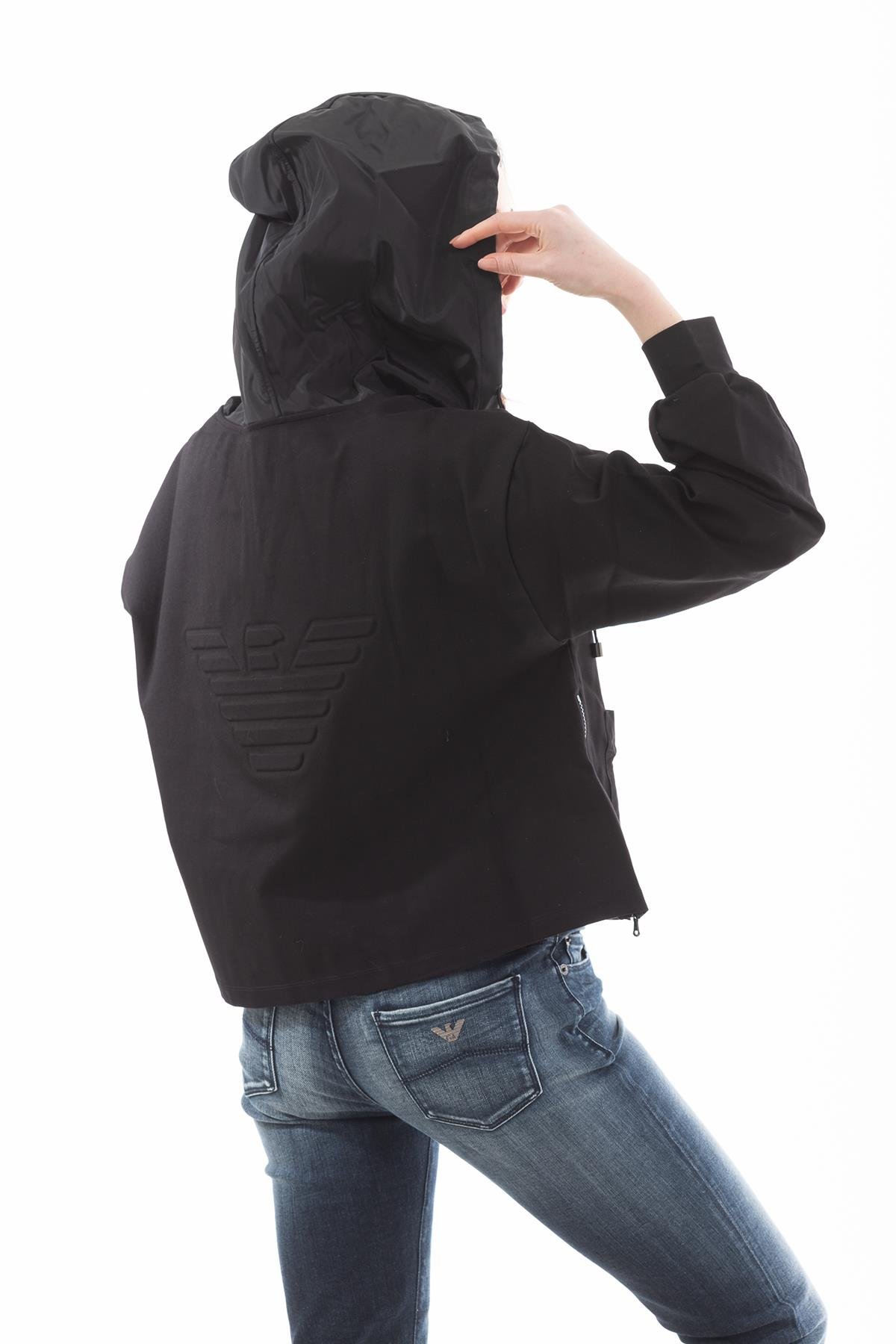 Emporio Armani Fermuar Kapama Kapşünlu Kadın Sweatshirt