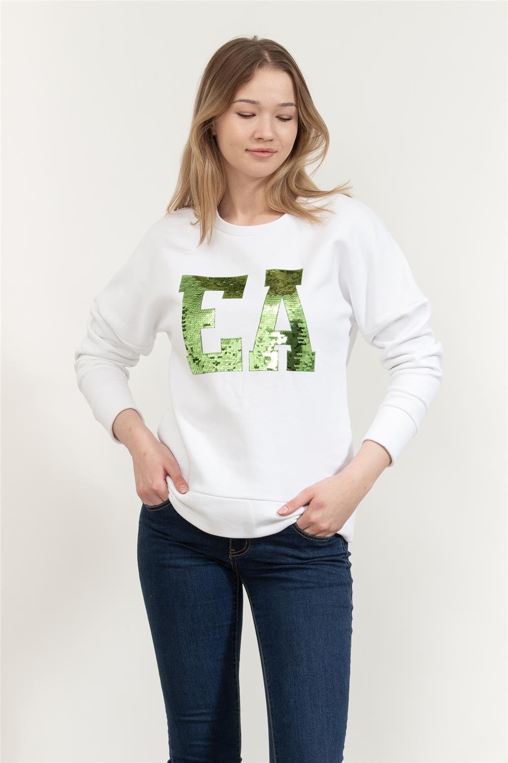 Emporio Armani Kadın Bisiklet Yaka Sweatshirt