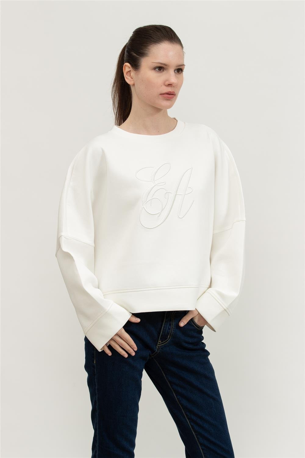 Emporio Armani Kadın Bisiklet Yaka Sweatshirt