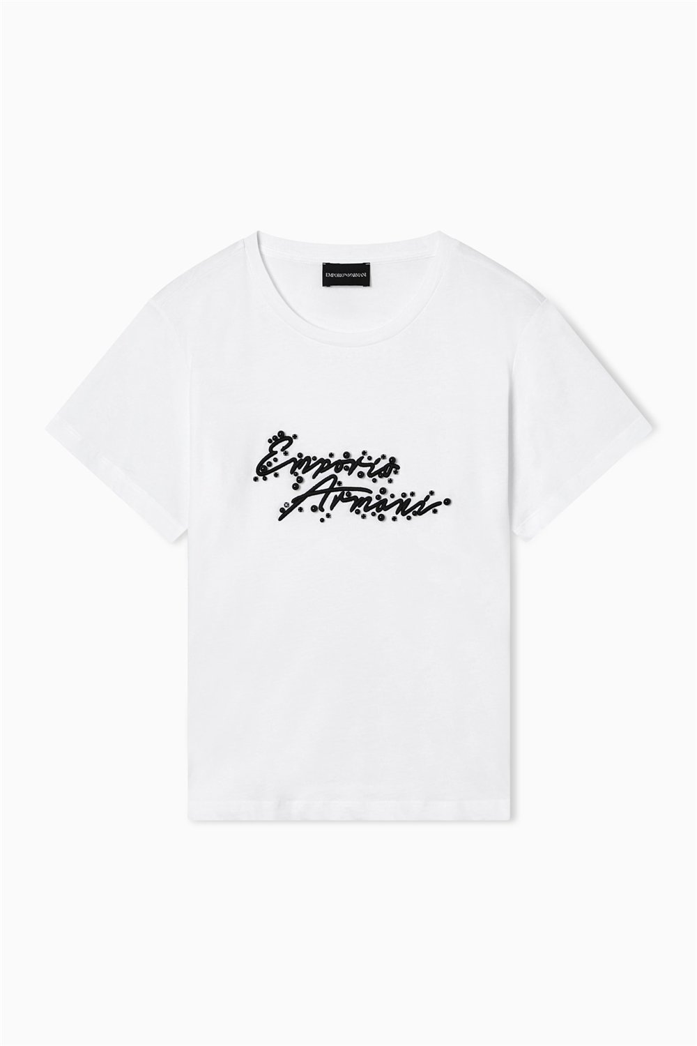 Emporio Armani Kadın Bisiklet Yaka T-Shirt Beyaz