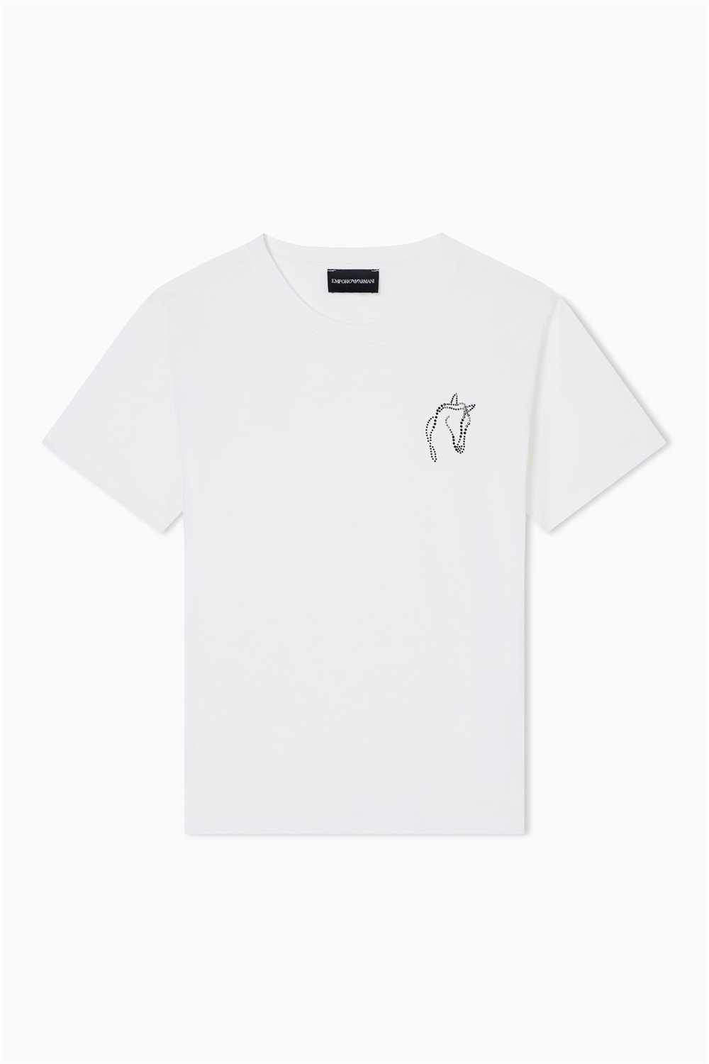 Emporio Armani Kadın Bisiklet Yaka T-Shirt Beyaz