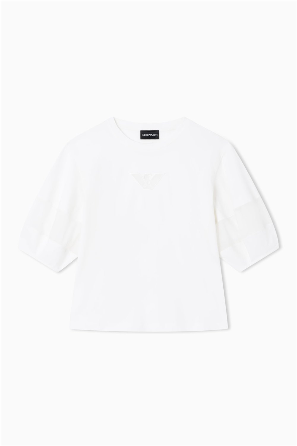 Emporio Armani Kadın Bisiklet Yaka T-Shirt Beyaz