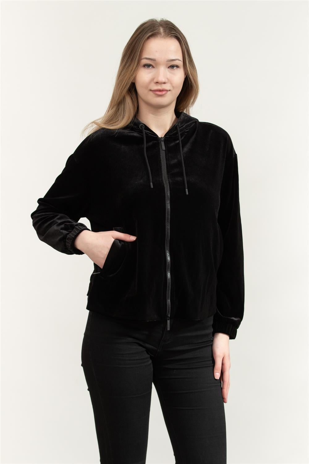 Emporio Armani Kadın Fermuarlı Sweatshirt